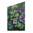 thumbnail image 2 of Designart "Dreamer with Violets III" Floral Print on Natural Pine Wood, 2 of 5