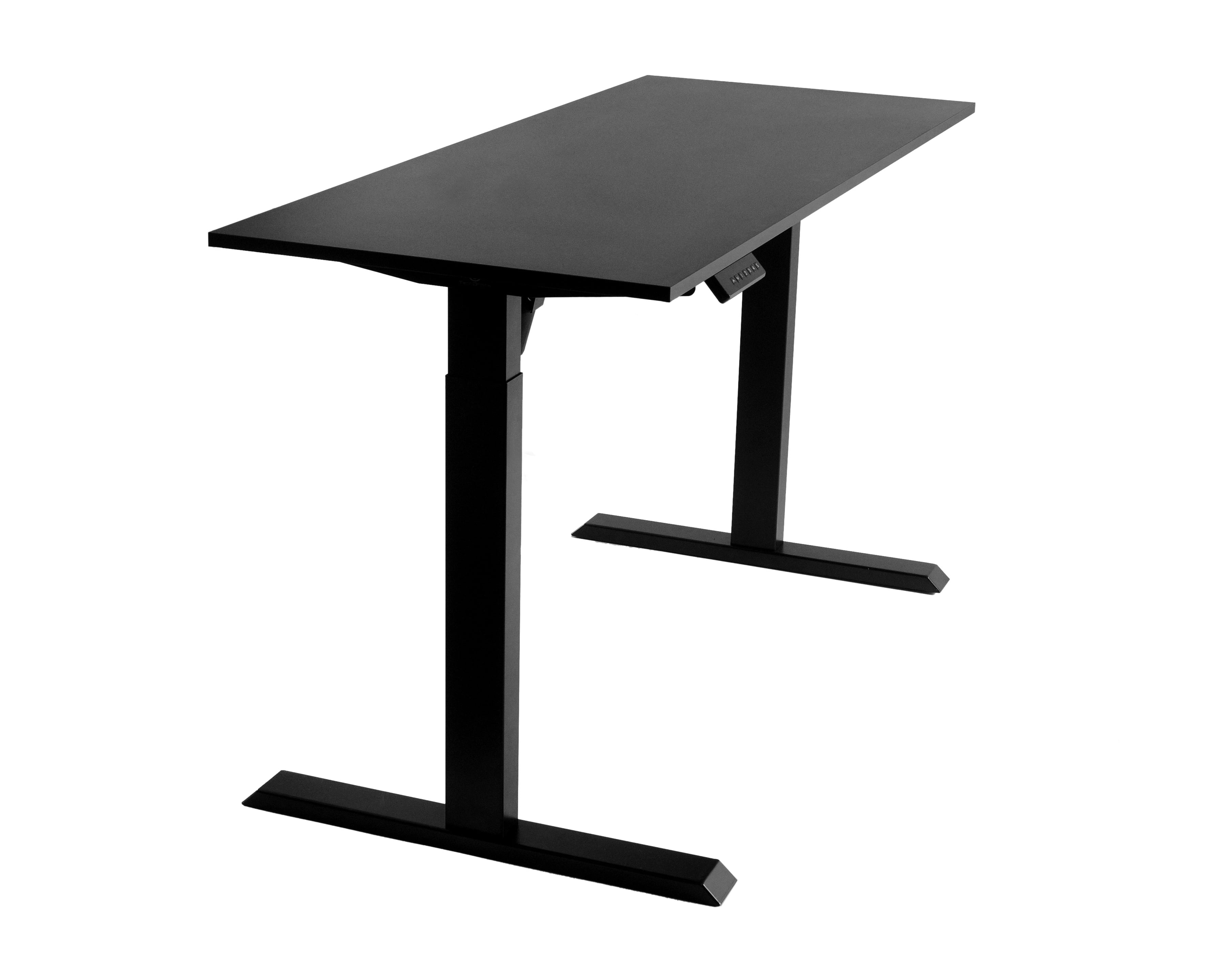 Photo 1 of TechOrbits Electric Standing Desk Frame With 60 x 24 Inc Tabletop - Motorized Workstation Two Leg Stand Up Desk With Memory Settings And Telescopic Sit Stand Height Adjustment