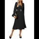 thumbnail image 1 of Vestido Acampanado de Larga para Mujer, Corte A, Informal, Semiformal, para Invitada de Boda, de Oficina, con Cinturón Negro L, 1 of 10