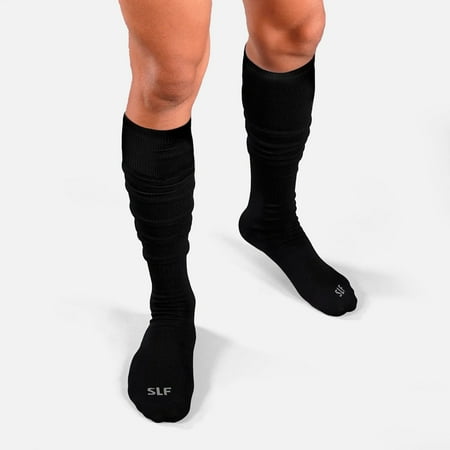 

Basic Black Long Scrunchie Socks