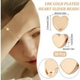 thumbnail image 2 of 1 Box 50Pcs Heart Beads 18K Gold Plated Heart Spacer Beads Small Hole Metal Loose Beadsy DIY, 2 of 7