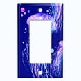 thumbnail image 2 of Metal Switch Wall Plate Outlet Cover (Ocean Jellyfish Purple - Single Rocker), 2 of 2