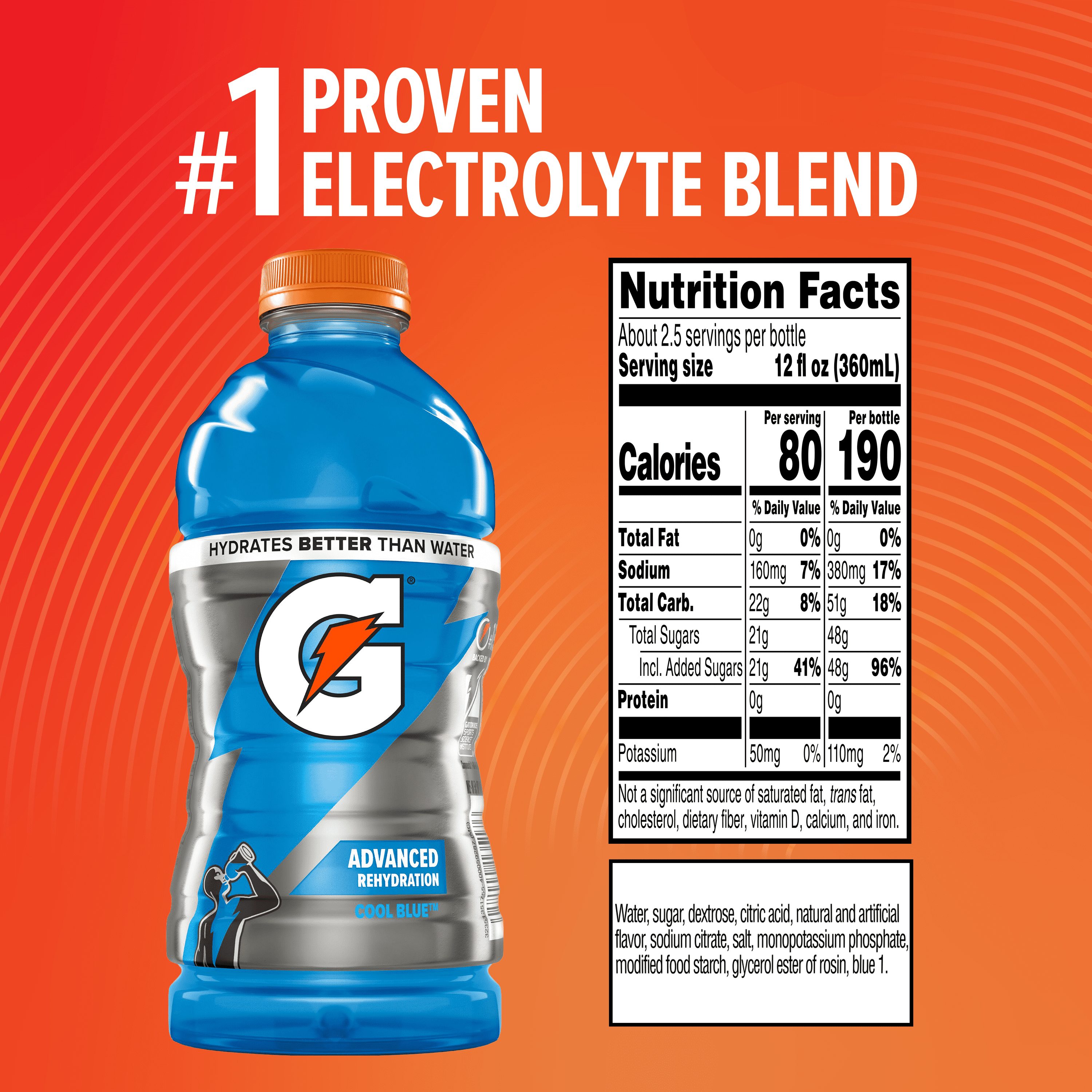 Gatorade Cool Blue flavor Thirst Quencher, 28 fl. oz. Bottle