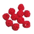 thumbnail image 2 of of 10 Pieces Large Wicker Rattan Balls - Decorative Balls for Bowls, red, 2 of 6