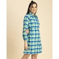 thumbnail image 3 of Moomaya Bishop Sleeves Spread Collar Cotton Dress - Women's Boho A-Line Dress, 3 of 9