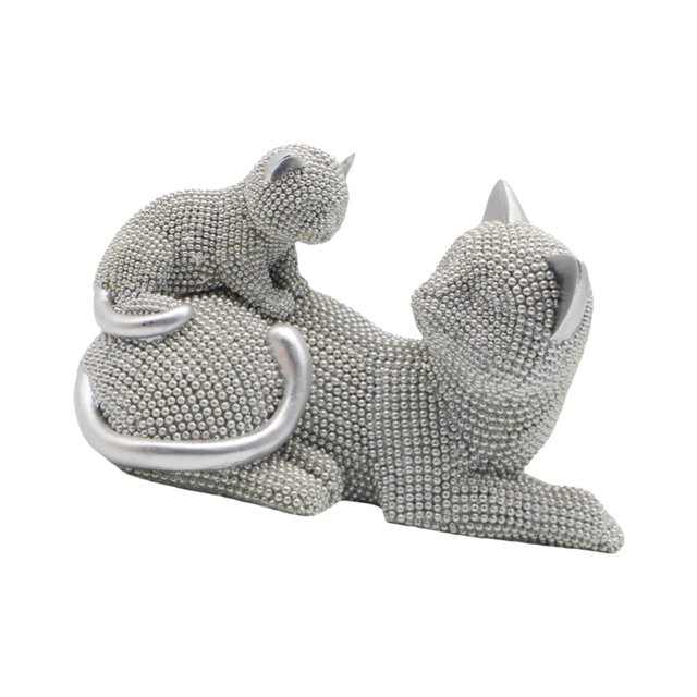 Estatua de e hijo BLESIY decoración de mesa 7,6 x 3,5 x 4,5 pulgadas Plateado
