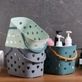thumbnail image 3 of Plastic Storage Baskets with Handles,Portable Shower Caddy Tote Plastic Storage Basket Box Organizer Bin for Bathroom, Pantry, Kitchen, College Dorm, Garage, 3 of 7