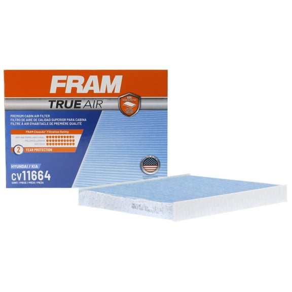 FRAM CV11664 TrueAir Premium Cabin Air Filter with N95 Grade Filter Media for Select Hyundai and Kia Vehicles