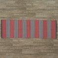 thumbnail image 2 of Split P Hudson Stripe Red Indoor Rug 2' x 6', 2 of 5