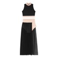 thumbnail image 6 of iiniim Womens Lyrical Dance Costume Sleeveless Crop Top with Side Split Skirt Ballet Dancewear Black M, 6 of 7