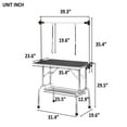 thumbnail image 5 of SEGMART Dog Table on Clearance, 36'' x 24'' Professional Heavy Duty Stainless Steel Frame Foldable Table w/Adjustable with Arm/Noose, Capacity Up to 330lbs, Black, S8032, 5 of 9