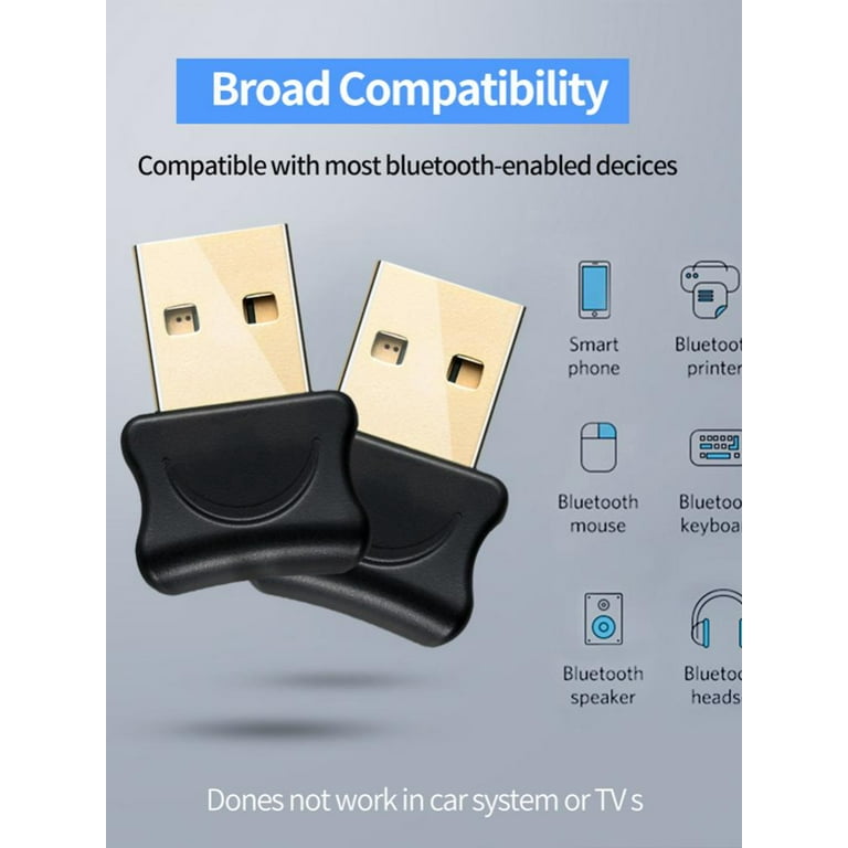 Bluetooth Adapter for PC, Hannord USB Mini Bluetooth 5.0 Dongle for  Computer Desktop Wireless Transfer for Laptop Bluetooth Headphones Headset  Speakers Keyboard Mouse Printer Windows 10/8.1/8/7 