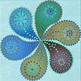 thumbnail image 1 of Ahgly Company Machine Washable Indoor Square Transitional Green Area Rugs, 7' Square, 1 of 7