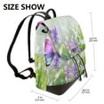 thumbnail image 2 of Fotbe Purple Butterfly On Wild Mochila Bolso con Estampado para Mujer, Mochila Antirrobo de Nylon Impermeable, Bolsa Ligera de Hombro, 2 of 4
