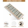 thumbnail image 6 of Boho Vertical Stripes Stair Treads Non Slip for Steps Green Beige Simple Lines 10 Pcs Reusable Adhesive Stair Runner Mats for Dogs Elders Carpet Treads Rugs for Staircase 8x30 In, 6 of 7