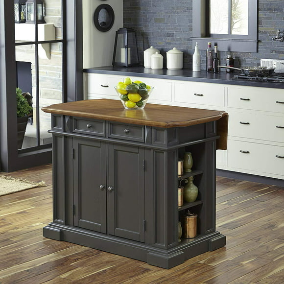 Drop Leaf Kitchen Islands Carts Gray, How To Add A Drop Leaf To A Kitchen Island