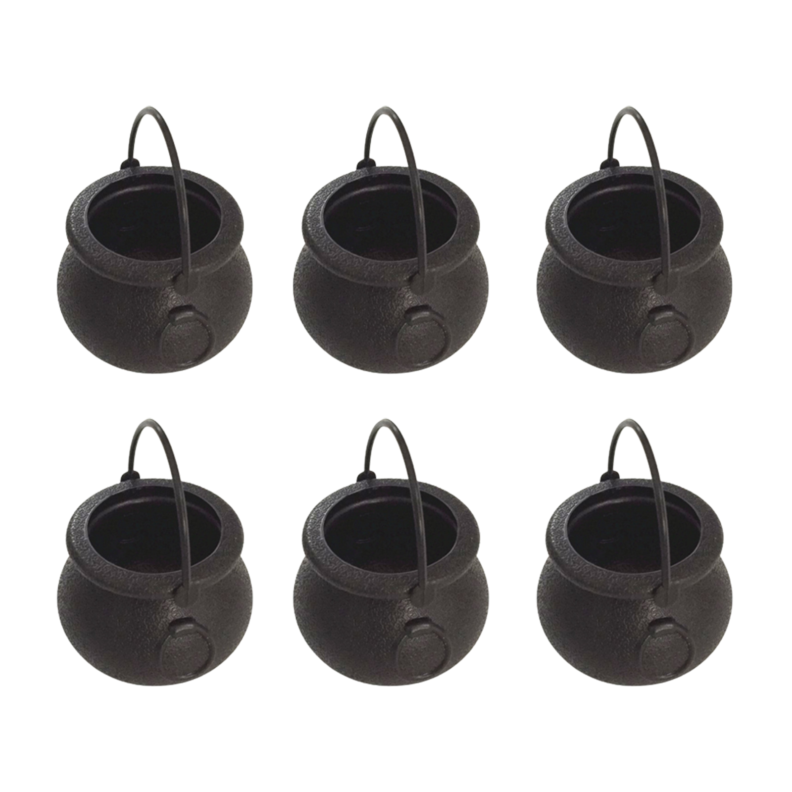 6 Pieces Mini Halloween Candy Buckets Mini Black Witch Cauldron
