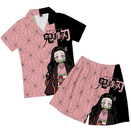 

Japan Anime Demon Slayer Costume Pajamas 3D Print Kimetsu No Yaiba Parent-Kids Home Wear Women Men Boys Girls Pajamas