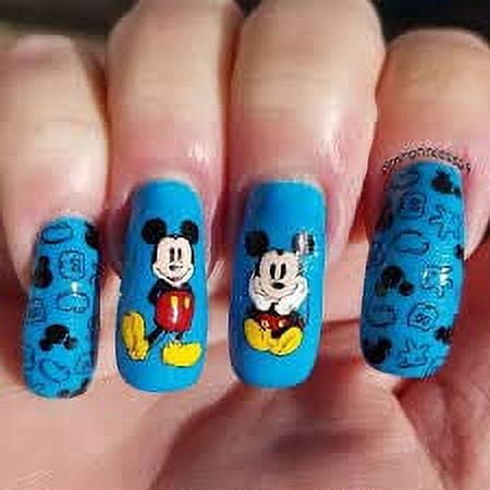 3 SHEETS Disney cartoon Nail decals over 120 Minnie Mouse ears Mickey Mouse  cartoon Disney princess nail art stickers doy (1a)