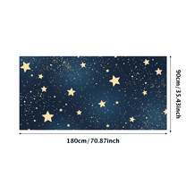 Dark Blue Background with Shining Golden Stars Banner Party Decorations Backdrop for Birthday Celebrations Photography Props and Event Decor Happy Party Decorative Supplies
