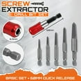 thumbnail image 2 of PVCS Damaged Screw Extractor Kit And Stripped Screw Extractor Set With Magnetic Extension Bit, 2 of 8