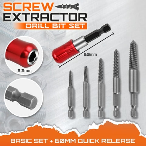 Cameland Damaged Screw Extractor Kit And Stripped Screw Extractor Set With Magnetic Extension Bit