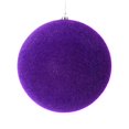 thumbnail image 1 of Vickerman M181266 12 Po Ornement de Boule Floqué Violet - Pack de 8, 1 of 1