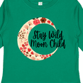 thumbnail image 4 of Inktastic Baby Stay Wild Moon Child Crescent Moon with Flowers Girls Long Sleeve Toddler T-Shirt, 4 of 5