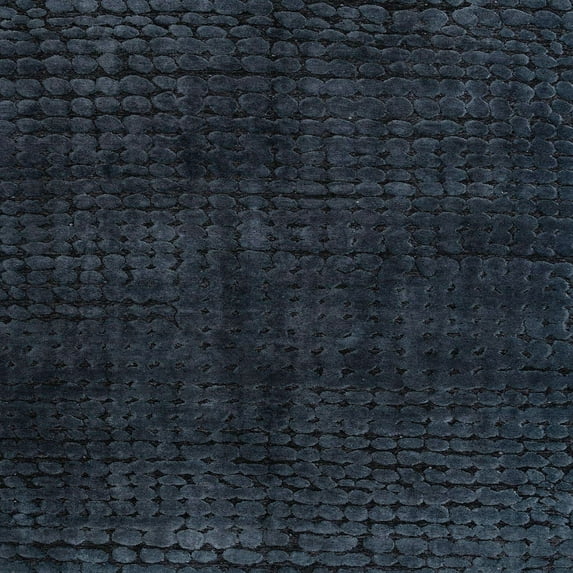 Ahgly Company Machine Washable Indoor Square Abstract Dark Slate Gray Green Area Rugs, 4' Square