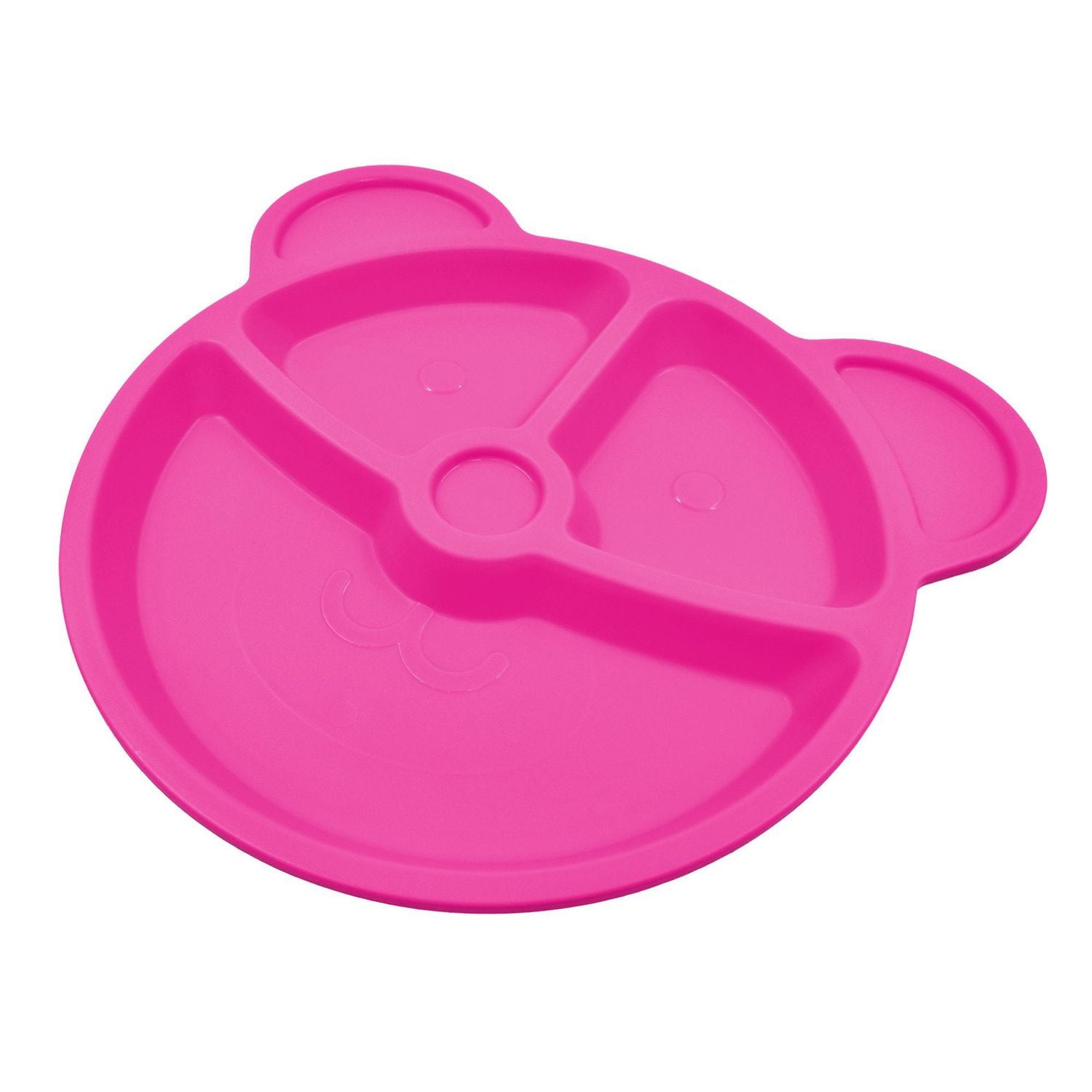 Assiette de séparation pour enfants en plastique rose ours Mainstays, 1 pièce