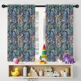 thumbnail image 5 of Blackout Kids Curtains,Blue Pioneer Flower and Paisley Pattern Childrens Insulated Curtains Set Of 2,Bedroom Essentials,Toddler Room Decor 42x54in(106x137cm), 5 of 5