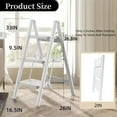 thumbnail image 3 of 3 Step Ladder,Folding Step Stool with Wide Anti-Slip Pedal,330lbs Load Capacity,Lightweight and Portable for Kitchen Space Saving, 3 of 10