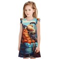 thumbnail image 1 of Balery Colorful Travel Luggage Gear Camisón de princesa para niñas, pijama de algodón con mangas abullonadas, suave y bonito.-XX-Large, 1 of 6