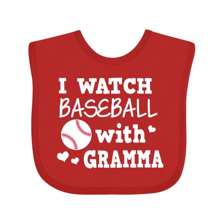 

Inktastic I Watch Baseball with My Gramma Gift Baby Boy or Baby Girl Bib