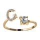 thumbnail image 3 of Anillo de acero de titanio con incrustaciones de letras, joyería de diamantes para mujer, conjunto de joyería de verano, 3 of 6