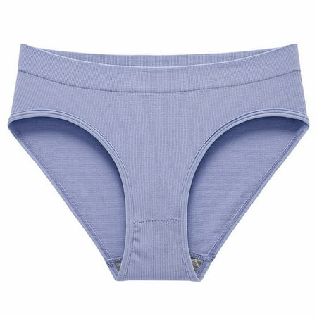 

CLZOUD Undies for Women Cheeky Blue Cotton Women s Panties Cotton Panties Women s Briefs Briefs Trendy Ribbed Bikini Set M