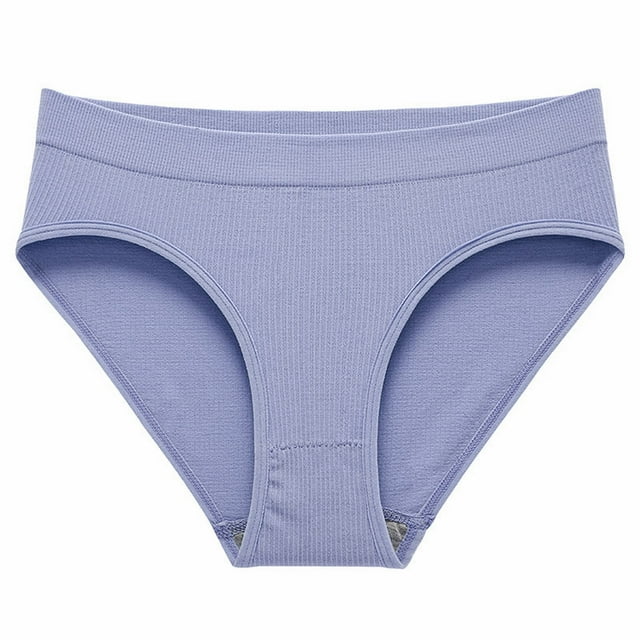 Gibobby Calzoncillos de encaje para mujer sexys Bragas de mujer Bragas de algodón Braguitas de mujer Conjunto de bikini acanalado de moda(Azul,G)