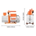 thumbnail image 2 of VEVOR Vacuum Pump, 7 CFM 3/4 HP, HVAC Two Stage Rotary Vane AC Vacuum Pump, for R134a R22 R410a R1234YF R32, 4 Pole Motor, for Automotive Air Conditioner Maintenance Resin Degassing, Oil Included, 2 of 9