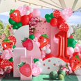 thumbnail image 2 of Kit d'Arche Guirlande de Ballons de Décoration de Fête aux Fraises, 143 Pcs Ballons Assortis Rouges et Roses Ballons en Feuille aux Fraises pour Fournitures de Fête d'Anniversaire Premier Thème Garçon Fille Baie et Décoration de Shower de Bébé, 2 of 6