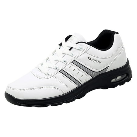

Men Casual Simple Leather Night Reflective Travel Running Plus Size Sneakers Casual Shoes