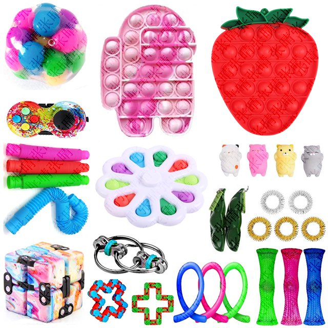 ITFABS Jouets de Décompression en Silicone, Kit de Jouets de Type Presse Anti-Stress