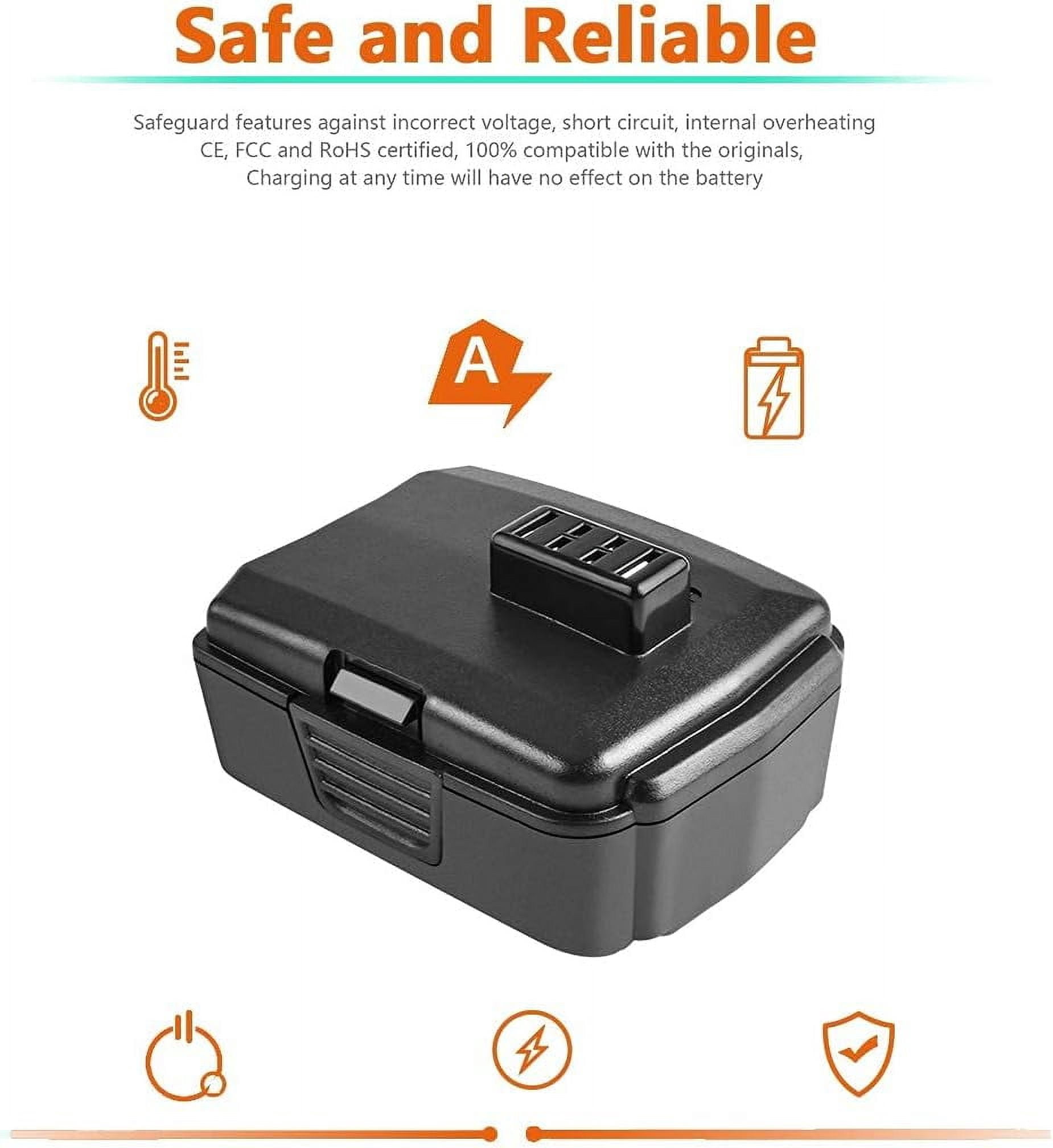 2Packs CB120 Battery Compatible with Ryobi 12V CB120L CB121L BPL-1220 130503001 130503005 Li-ion Power Tool Battery (NOT fits for CB120N)