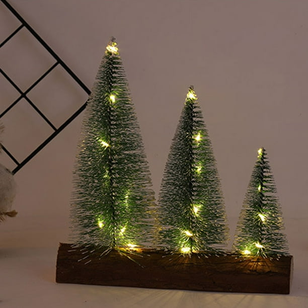 LED Mini Árbol De Navidad Luces Coloridas Decoración Del Hogar De Navidad PVC PVC Batería Tabla Decoración De Ventanas 20cm 21 Cm