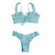 thumbnail image 1 of Conjunto de bikini dividido sólido con contraste de pecho alto sexy para mujer Conjuntos de traje de baño de dos piezas Fridja nalpqowj58684, 1 of 3