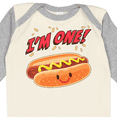 thumbnail image 4 of Inktastic Im One Hot Dog First Birthday Boys or Girls Long Sleeve Baby Bodysuit, 4 of 5