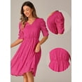 thumbnail image 2 of DARING DIVA Metallic Stars A-line Chiffon Dress M Hot Pink, 2 of 6