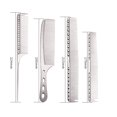 thumbnail image 2 of Space Aluminum Hair Comb 4 Metal Hair Combs Long and Short Hair Combs (Silver), 2 of 5