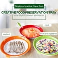 thumbnail image 3 of serony Round Food Preservation Tray Reusable Stackable Food Container Food Sealed Tray, 3 of 7