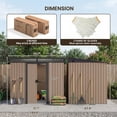 thumbnail image 6 of 8x6 ft Outdoor Storage Shed with Double Lockable Doors - Weather-Resistant Garden Shed in Natural, 6 of 8
