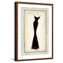 Art.com Vogue Silhouette Art Print by Emily Adams, Brown Frame Wall Art, 21" x 29"